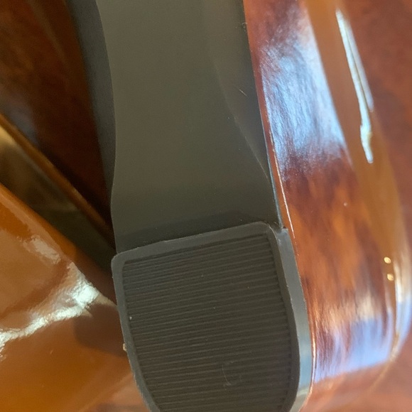 Paolo Patent Brown Block Heels 6 - Picture 3 of 7